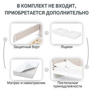 Мягкая кровать Denvas, холодный бежевый в Сыктывкаре - предосмотр 16
