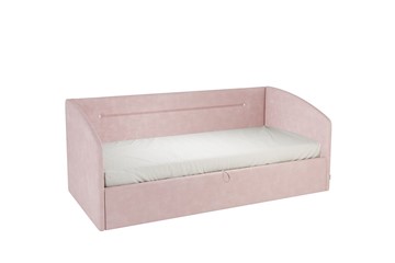 Детская кровать 0.9 Альба (Софа), нежно-розовый (велюр) в Сыктывкаре