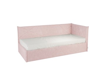 Детская кровать 0.9 Бест (Тахта), нежно-розовый (велюр) в Сыктывкаре