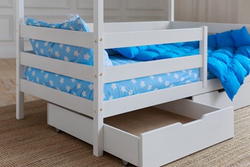 Детская кровать Домик с ящиками, цвет белый в Сыктывкаре - предосмотр 3