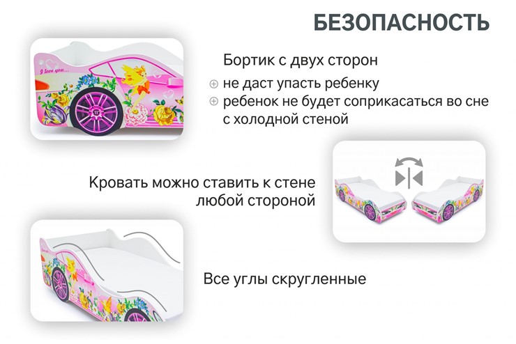 Кровать-машина в детскую Фея в Сыктывкаре - изображение 5