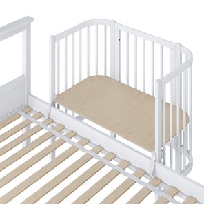 Кроватка детская приставная POLINI Kids Simple 105 Белый в Сыктывкаре - предосмотр 2