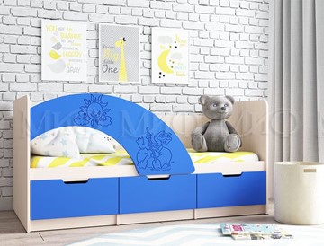 Детская кровать Юниор-3, синий матовый в Сыктывкаре