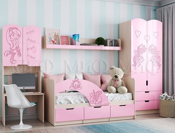 Детская спальня Юниор-3, Розовый металлик в Сыктывкаре