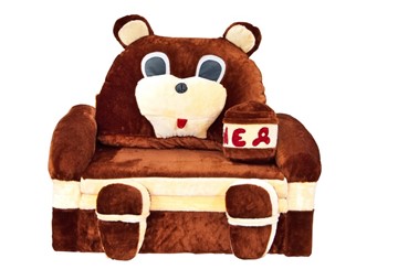 Диван детский Медведь с подушкой, ширина 120 см в Сыктывкаре