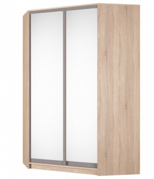 Шкаф угловой Аларти (YA-230х1400(602) (10) Вар. 5; двери D5+D5), с зеркалом в Сыктывкаре - изображение