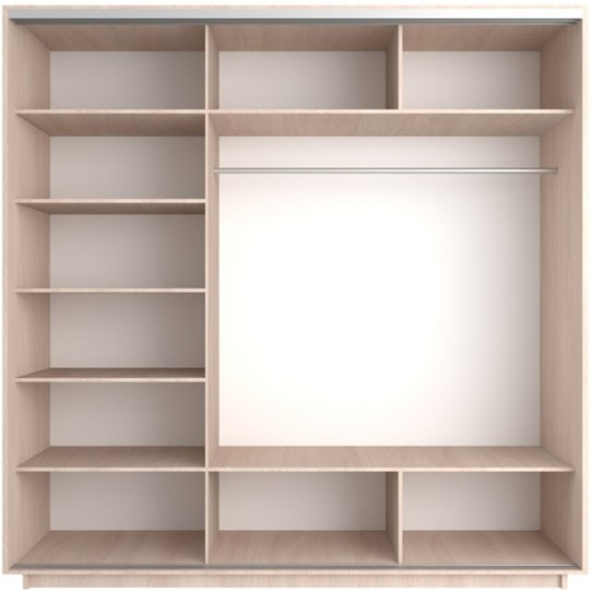 Шкаф 3-х створчатый Экспресс (Комби) 2100х600х2200, дуб молочный в Сыктывкаре - изображение 1