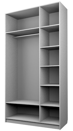 Распашной шкаф ЭШ3-РС-23-12 Зс (с зеркалом), Дуб Крафт белый в Сыктывкаре - изображение 1