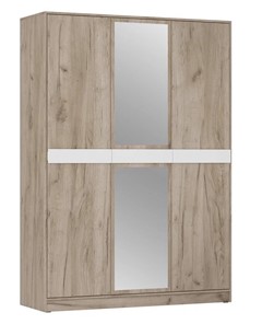 Шкаф 3-х дверный ШРК-3 Шарм с зеркалом Дуб Крафт Серый/Белый Бриллиант в Сыктывкаре