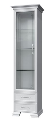 Шкаф-витрина Грация ШР-1, белый, 1 стекло, 420 в Сыктывкаре - изображение
