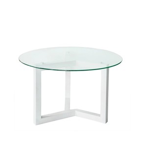 Стеклянный столик в зал Оникс-8, Выбеленный дуб/Прозрачное стекло в Сыктывкаре