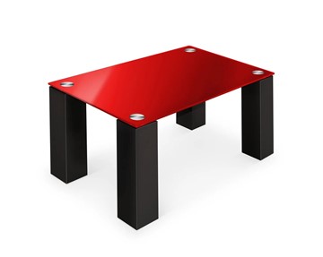 Стеклянный столик Колизей-8, черный/красное стекло в Сыктывкаре