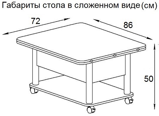Складной стол-трансформер Дебют-3, белый/белый в Сыктывкаре - изображение 6
