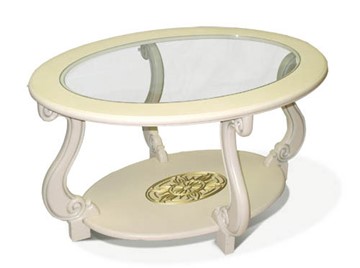 Стеклянный столик в зал Овация-С, слоновая кость в Сыктывкаре