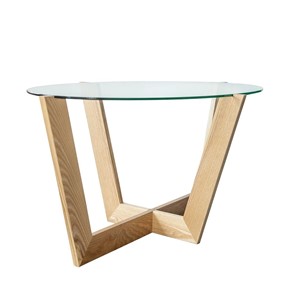 Стеклянный столик в зал Оникс-6, Натуральный массив/Прозрачное стекло в Сыктывкаре