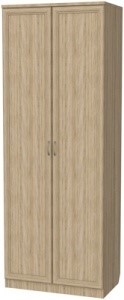 Шкаф 2-х створчатый 100 со штангой, цвет Дуб Сонома в Сыктывкаре - изображение