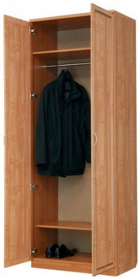 Шкаф 2-х створчатый 100 со штангой, цвет Дуб Сонома в Сыктывкаре - изображение 1
