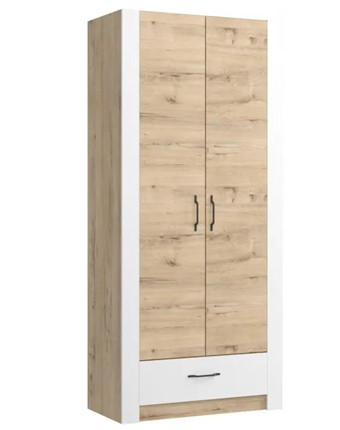 Шкаф гардеробный Ева 5 М1 дуб ирландский/белый матовый в Сыктывкаре - изображение