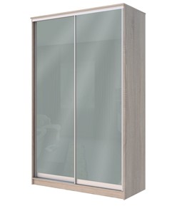 Шкаф 2-х дверный Хит-22-4-12/2-22 с цветным стеклом, средне-серый 074, Дуб сонома в Сыктывкаре