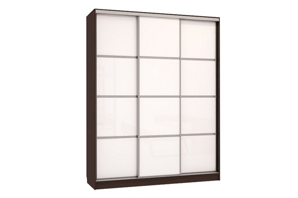 Шкаф 3-х дверный Бассо 2-600, венге/белый в Сыктывкаре - изображение