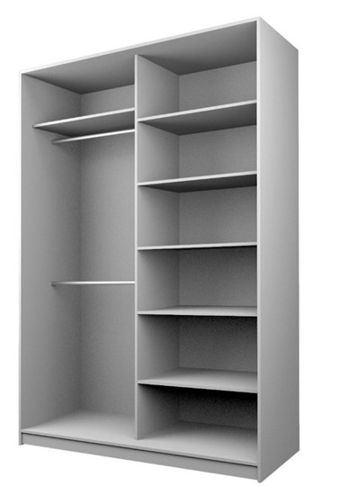 Шкаф 2-х створчатый MAX МШ-23-6-16-22, Профиль Черный/Цвет Белый/Oracal Черный в Сыктывкаре - изображение 1