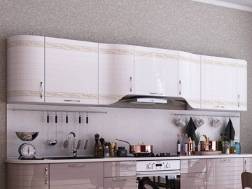 Модульный кухонный гарнитур Анастасия цвет капучино 2 (260 см) в Сыктывкаре - предосмотр 1