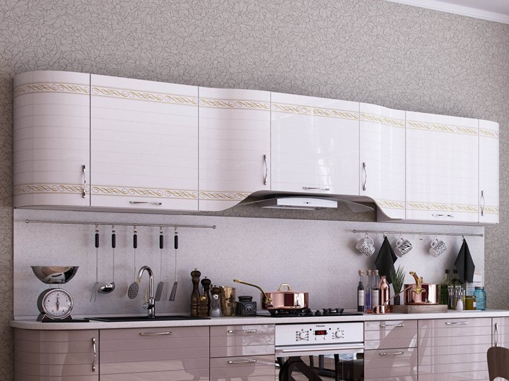 Модульный кухонный гарнитур Анастасия цвет капучино 2 (260 см) в Сыктывкаре - изображение 1
