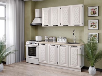 Модульный кухонный гарнитур Марина 2200(Белый/Алебастр) в Сыктывкаре