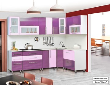 Модульная кухня Мыло 224 2600х1600, цвет Фиолет/Пастель фиолет в Сыктывкаре