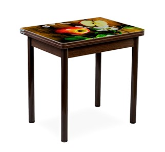 Кухонный пристенный стол СПА-01 СТФ, венге/фотопечать дерево/опоры прямые коричневые в Сыктывкаре