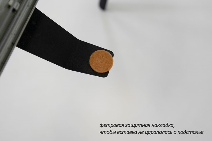 Обеденный раздвижной стол Дали-1L(ноги черные, дуб табако) в Сыктывкаре - изображение 6