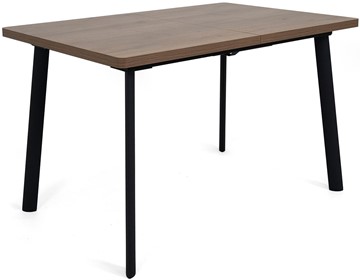 Обеденный раздвижной стол Дали-1L(ноги черные, дуб табако) в Сыктывкаре - предосмотр