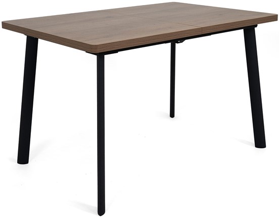 Обеденный раздвижной стол Дали-1L(ноги черные, дуб табако) в Сыктывкаре - изображение
