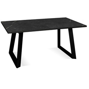 Обеденный раздвижной стол Dikline ZLS140 Мрамор черный/ножки черные в Сыктывкаре