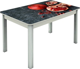 Кухонный стол раскладной Гамбург исп.2 ноги метал. крашеные №23, Фотопечать (Фрукты №31) в Сыктывкаре