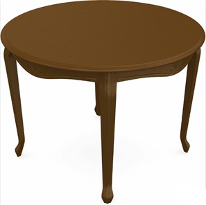 Обеденный раздвижной стол Кабриоль исп. Круг 1250, тон 2 Покраска + патина с прорисовкой (на столешнице) в Сыктывкаре