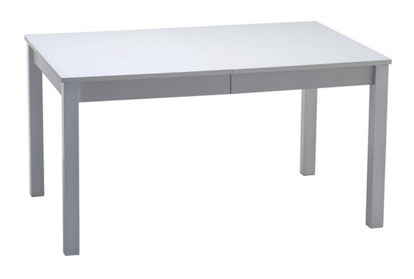 Кухонный стол раздвижной Нагано-2 стекло белое opti (хром-лак) в Сыктывкаре - изображение