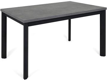 Кухонный стол раздвижной Нагано-3L (ноги черные, серый камень) в Сыктывкаре