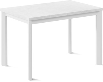 Кухонный стол раскладной Нагано-3L (ноги металлические белые, белый цемент) в Сыктывкаре