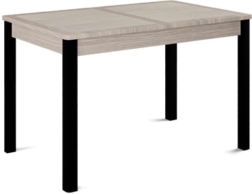 Кухонный стол раскладной Ницца-1 ПЛ (ноги черные, плитка бежевая/лофт) в Сыктывкаре