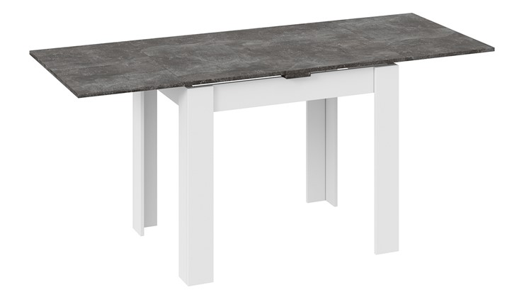 Кухонный стол раскладной Промо тип 3 (Белый/Ателье темный) в Сыктывкаре - изображение 1
