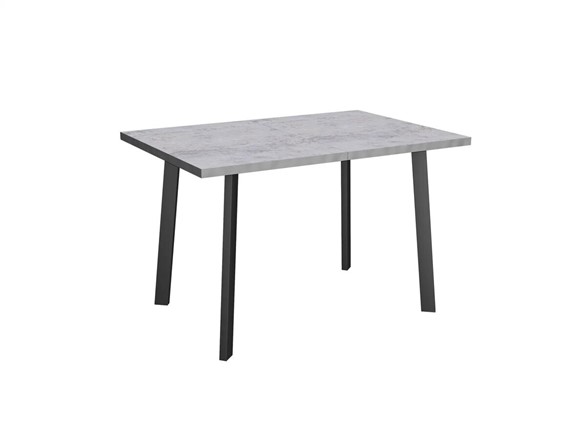 Обеденный раздвижной стол Робин, опоры прямые, цемент светлый в Сыктывкаре - изображение