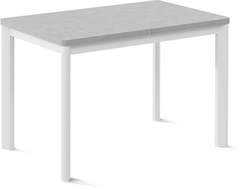Кухонный стол раздвижной Токио-2L (ноги металлические белые, светлый цемент) в Сыктывкаре