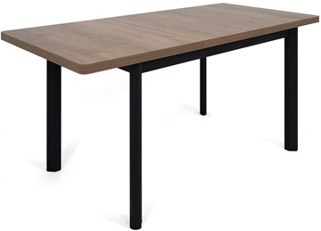 Обеденный раздвижной стол Токио-2L (ноги металлические черные, дуб табако) в Сыктывкаре - предосмотр 3