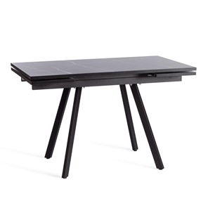 Раздвижной стол VIGO ЛДСП/HPL/металл,120x80x30х30х75 см, Мрамор чёрный/чёрный арт.19730 в Сыктывкаре