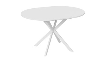 Обеденный раздвижной стол Мэдисон Тип 1 (Белый муар, Белый) в Сыктывкаре - предосмотр 3