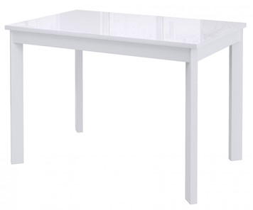 Кухонный раскладной стол Dikline Ls110, стекло белое/ножки белые в Сыктывкаре