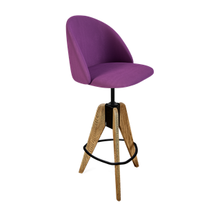 Барный стул SHT-ST35 / SHT-S92 (ягодное варенье/браш.коричневый/черный муар) в Сыктывкаре