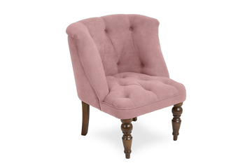 Кресло на ножках Бриджит розовый ножки коричневые в Сыктывкаре
