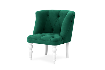 Кресло Бриджит зеленый ножки белые в Сыктывкаре